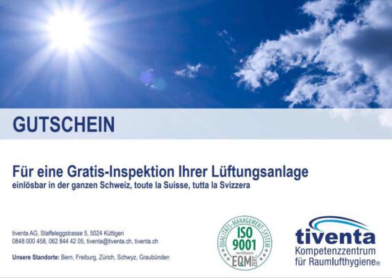 Unser Gutschein für eine kostenlose Hygieneinspektion Ihrer RLT-Anlage.